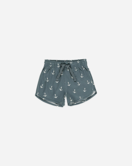 Rylee + Cru Swim Trunk in Anchors