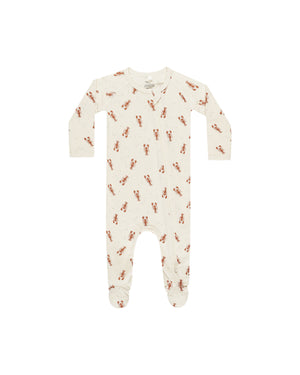 Rylee + Cru Footed Sleeper in Lobster