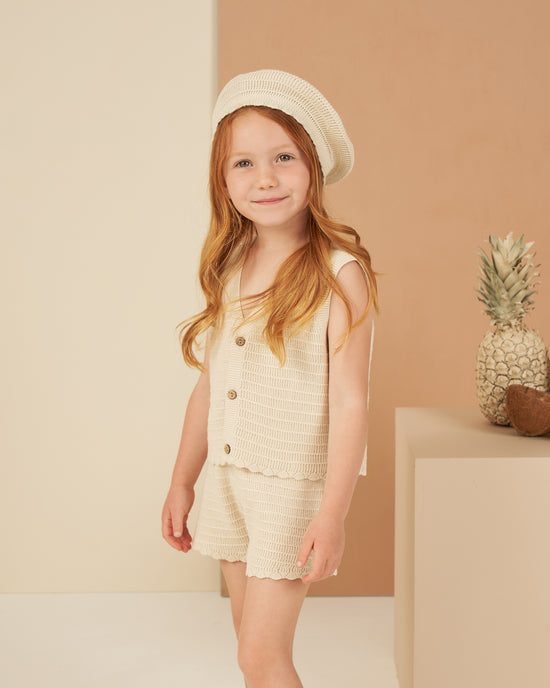Rylee + Cru Knit Shorts in Natural