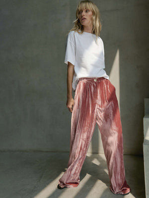 Nation Ltd Ridley Velvet Pant in Terracotta