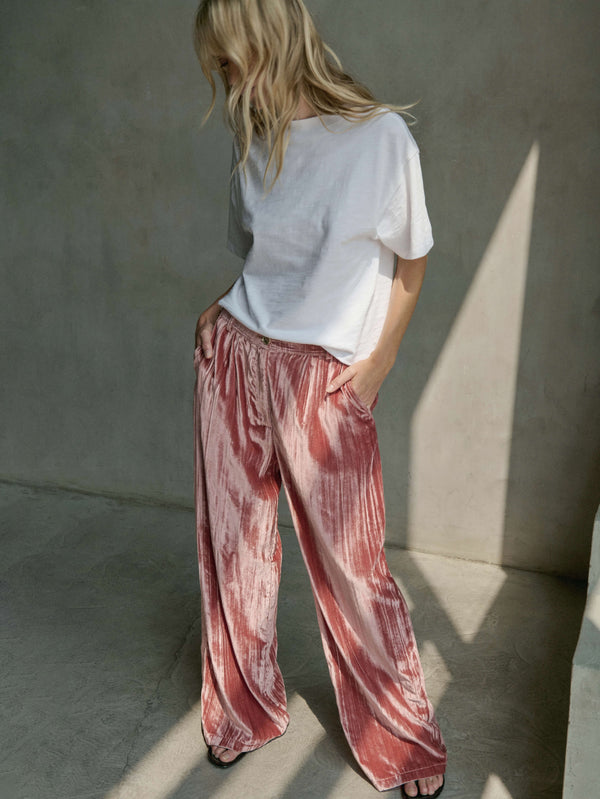 Nation Ltd Ridley Velvet Pant in Terracotta