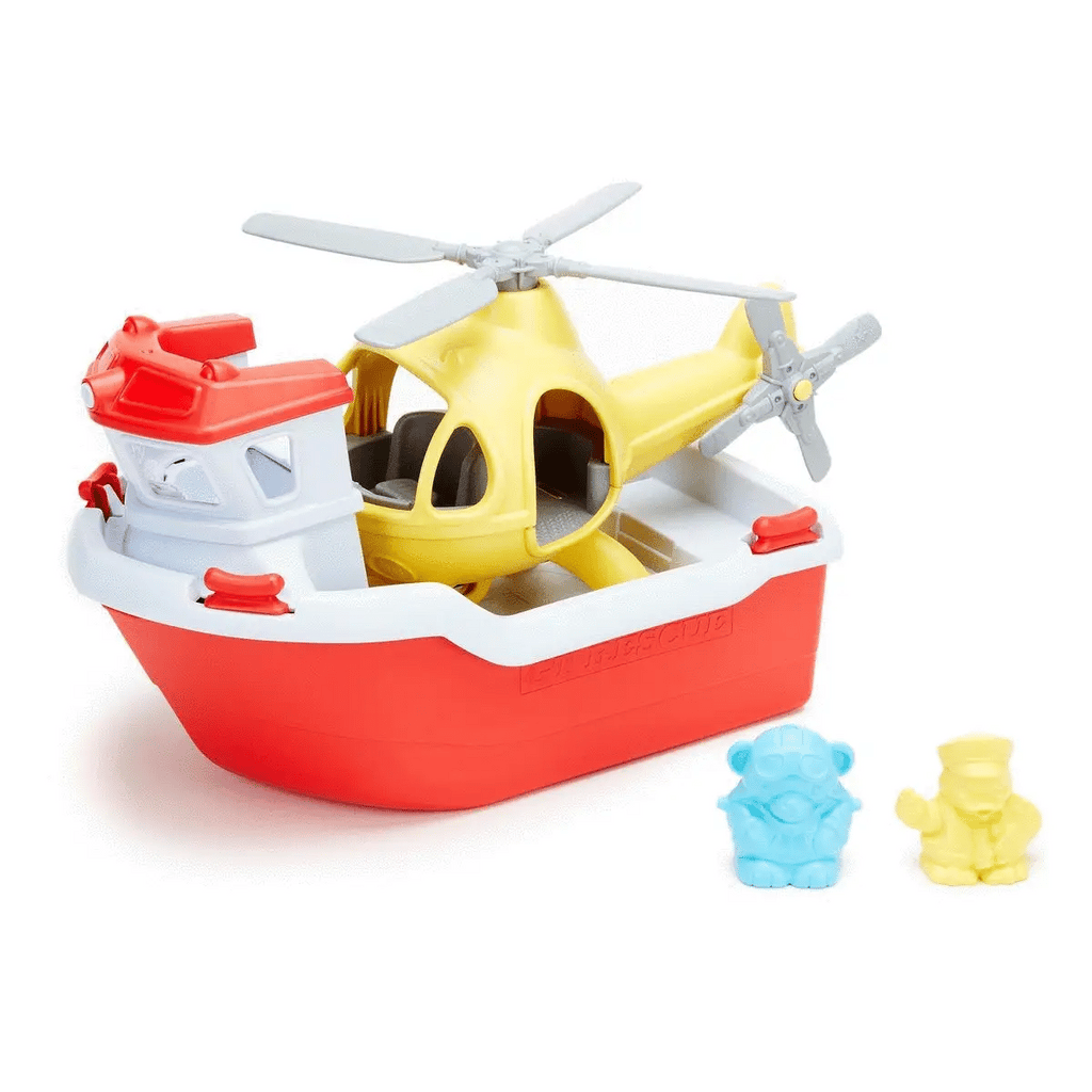 Greentoys Rescue Boat and Helicopter