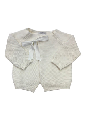 A Soft Idea Bow Sweater in Cream
