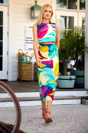 Hunter Bell Lynne Skirt in Stroke of Spring