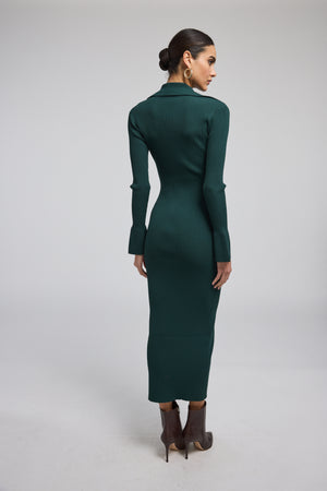 Generation Love Saylor Dress in Hunter Green