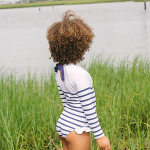 Minnow One-Piece Rash Guard in Breton Stripe