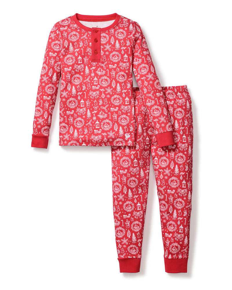 Petite Plume Pima Cotton Snugfit Pajamas in Whimsical Winter