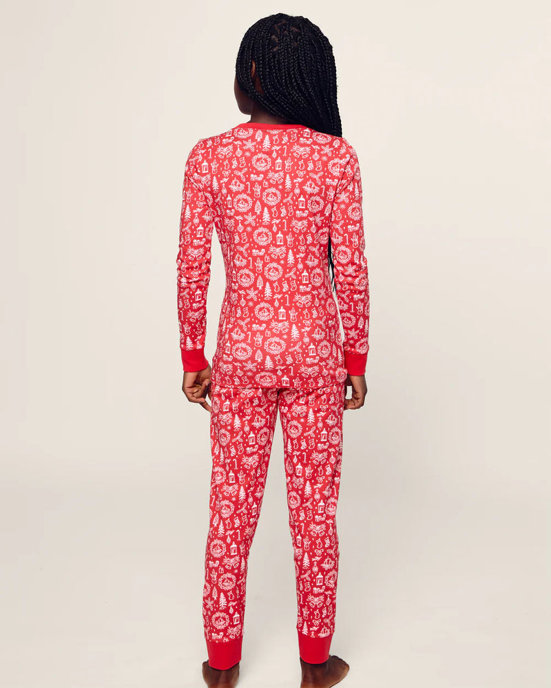 Petite Plume Pima Cotton Snugfit Pajamas in Whimsical Winter