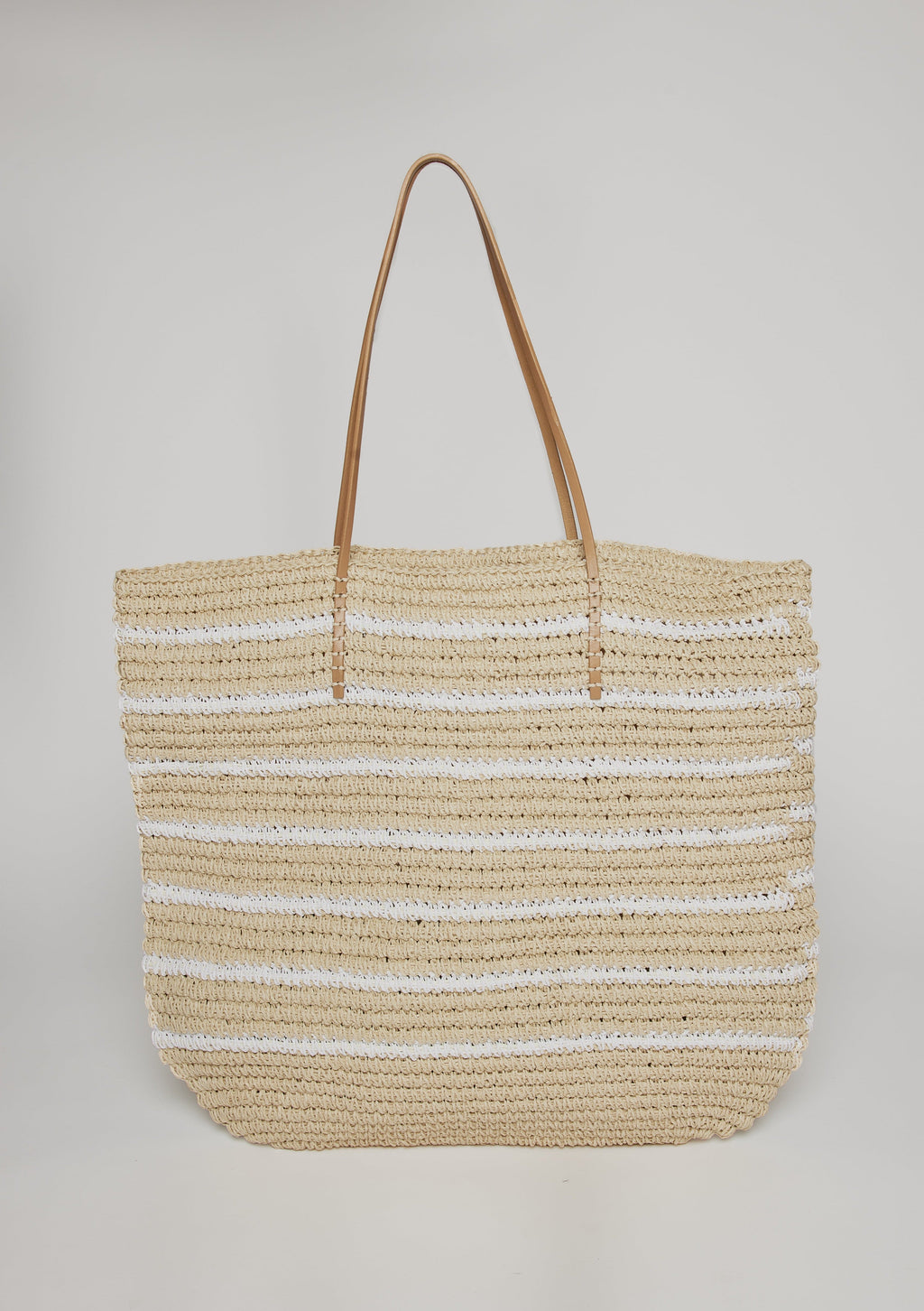 Hat Attack Stella Stripe Tote in Natural/White