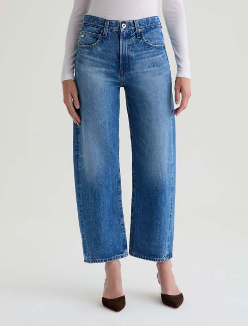AG Hattie High Rise Barrel Jean in Candid