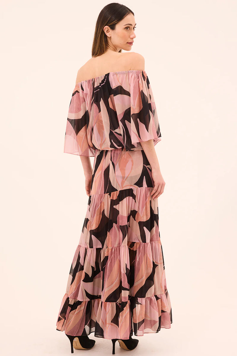 Misa Marie Skirt in Moody Abstract Floral