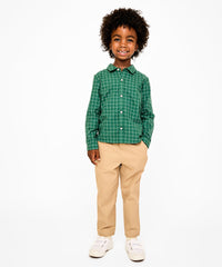 Oso & Me Jeffie Shirt in Green Holiday Plaid