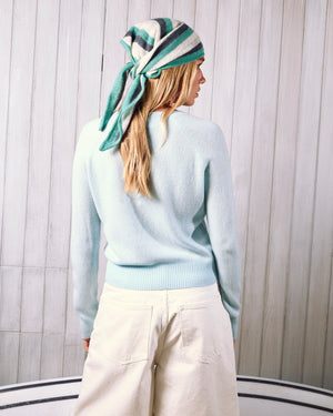 Colorush Poppy V-Neck Sweater in Alaska