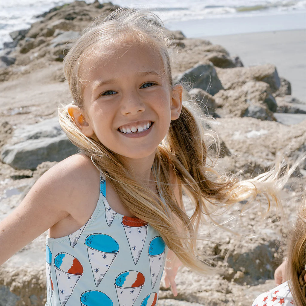 Pink Chicken Joy Tankini in Snow-Cones