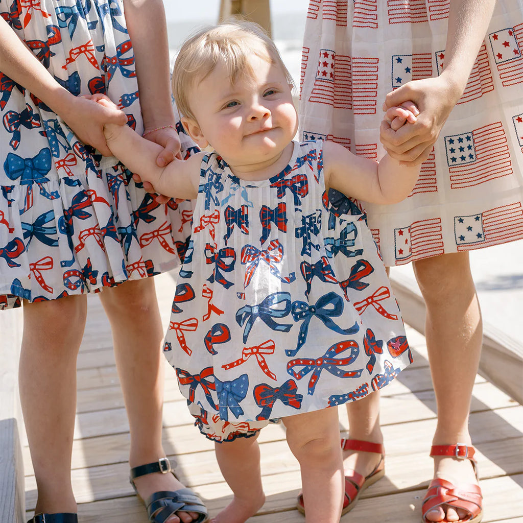 Pink Chicken Jaipur Set in Red, White & Bows