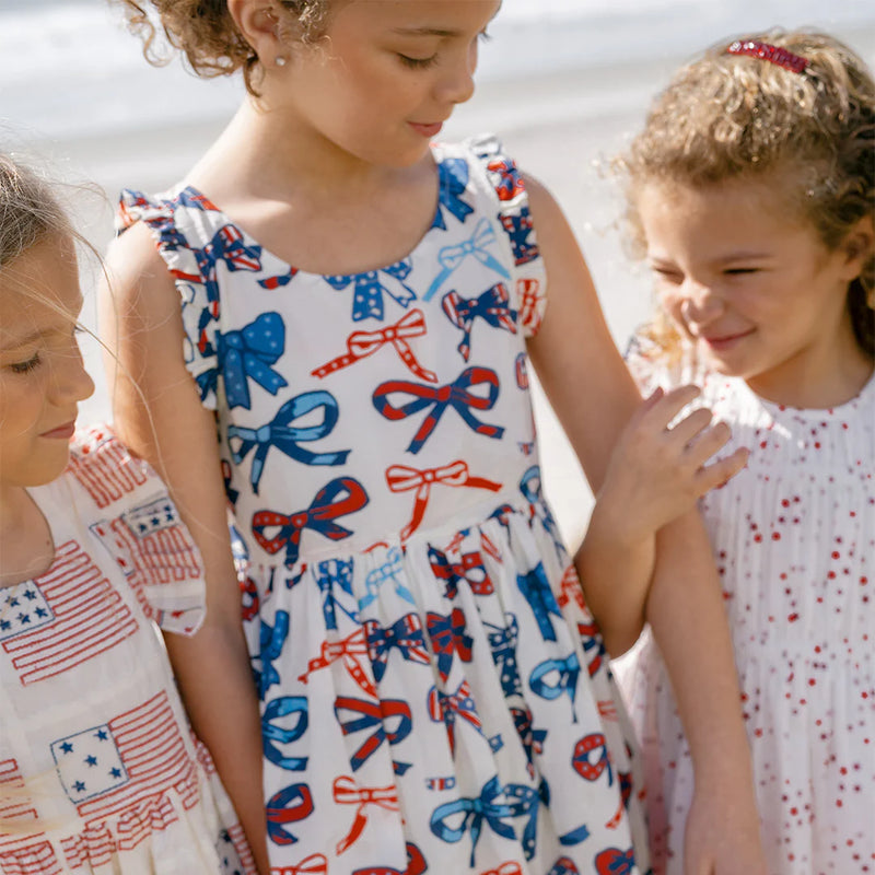 Pink Chicken Kelsey Dress in Red, White and Bows