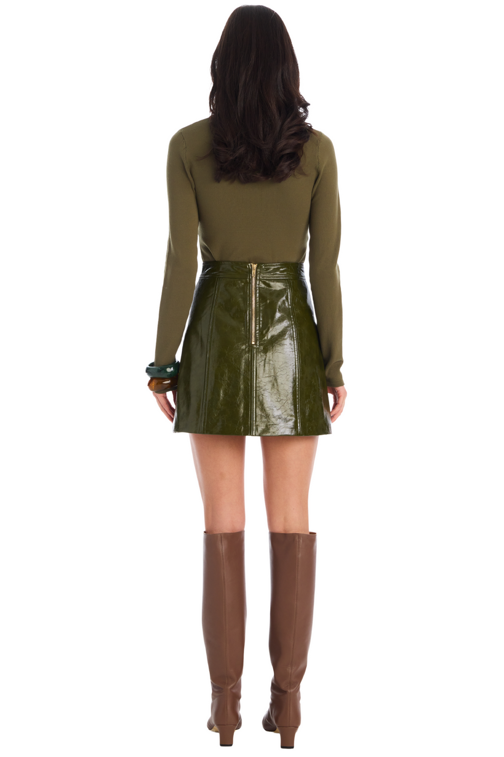 Allison Solid Rita Knit Top in Moss Green