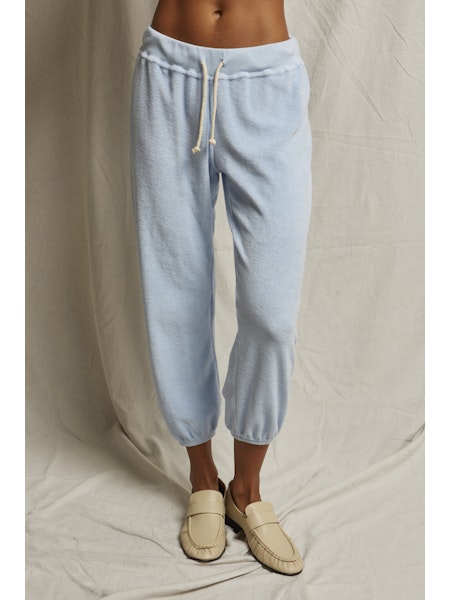 perfectwhitetee Gogo Loop Terry Jogger in Sky Blue