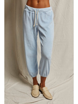 perfectwhitetee Gogo Loop Terry Jogger in Sky Blue