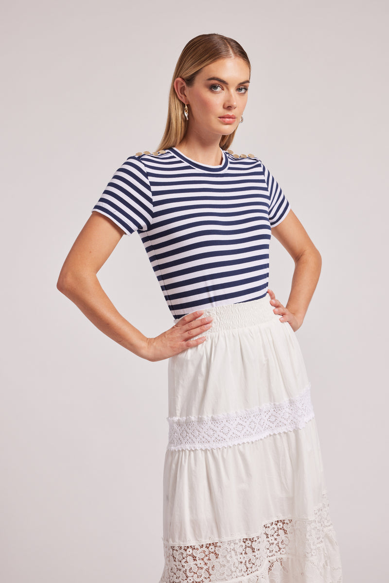 Generation Love Rina Striped Top in Navy/White