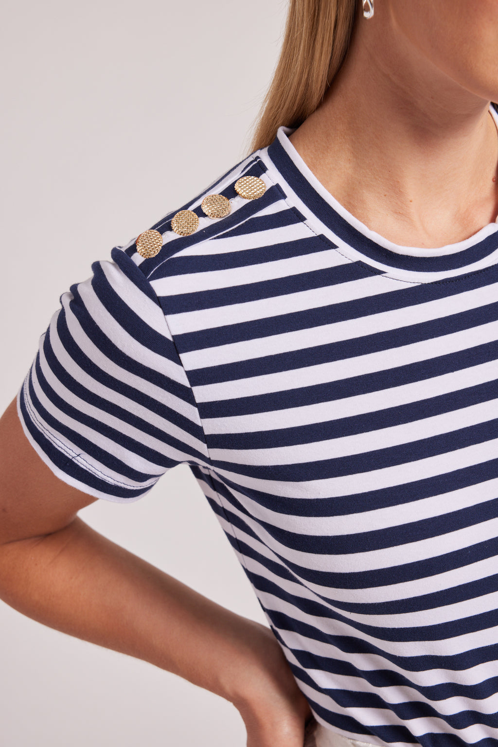 Generation Love Rina Striped Top in Navy/White