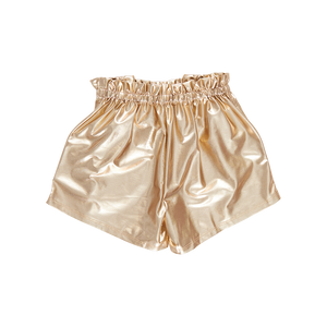 Pink Chicken Theodore Short in Gold Lamé