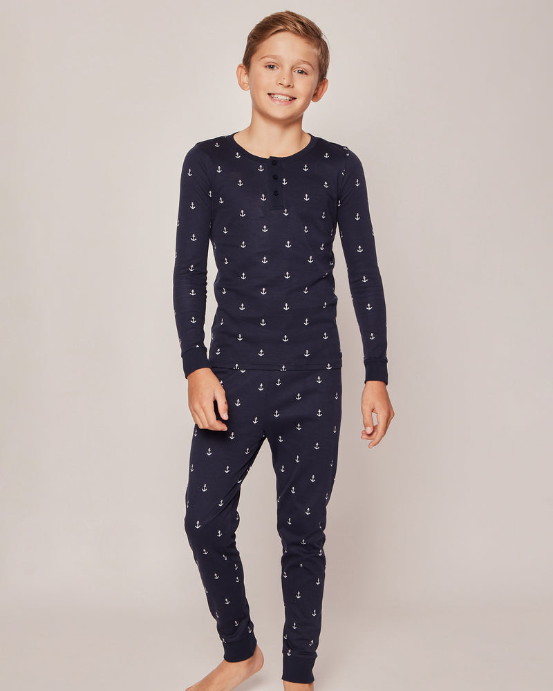 Petite Plume Children's Tight Fit Pajamas in Portsmouth Anchors