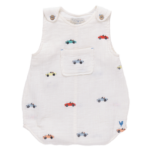 Pink Chicken Baby Boys Noah Jumper in Vintage Cars
