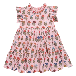 Pink Chicken Jennifer Dress in Multi Flower Drop