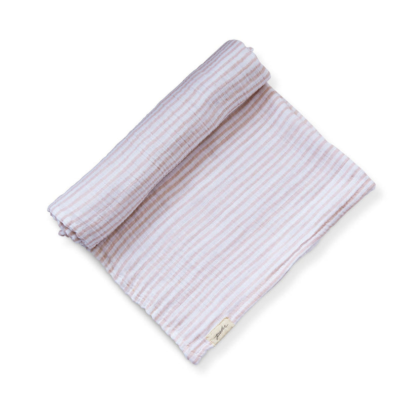 Pehr Swaddle Blanket in Petal Stripes Away