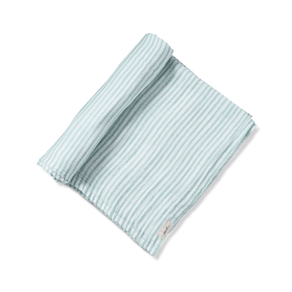 Pehr Swaddle Blanket in Sea Stripes Away