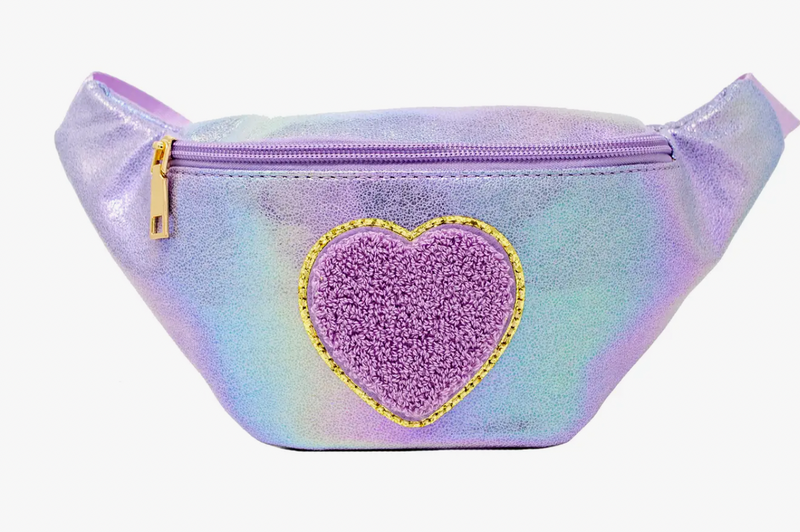 Zomi Gems Shiny Heart Patch Sling Bag: Multiple Colors