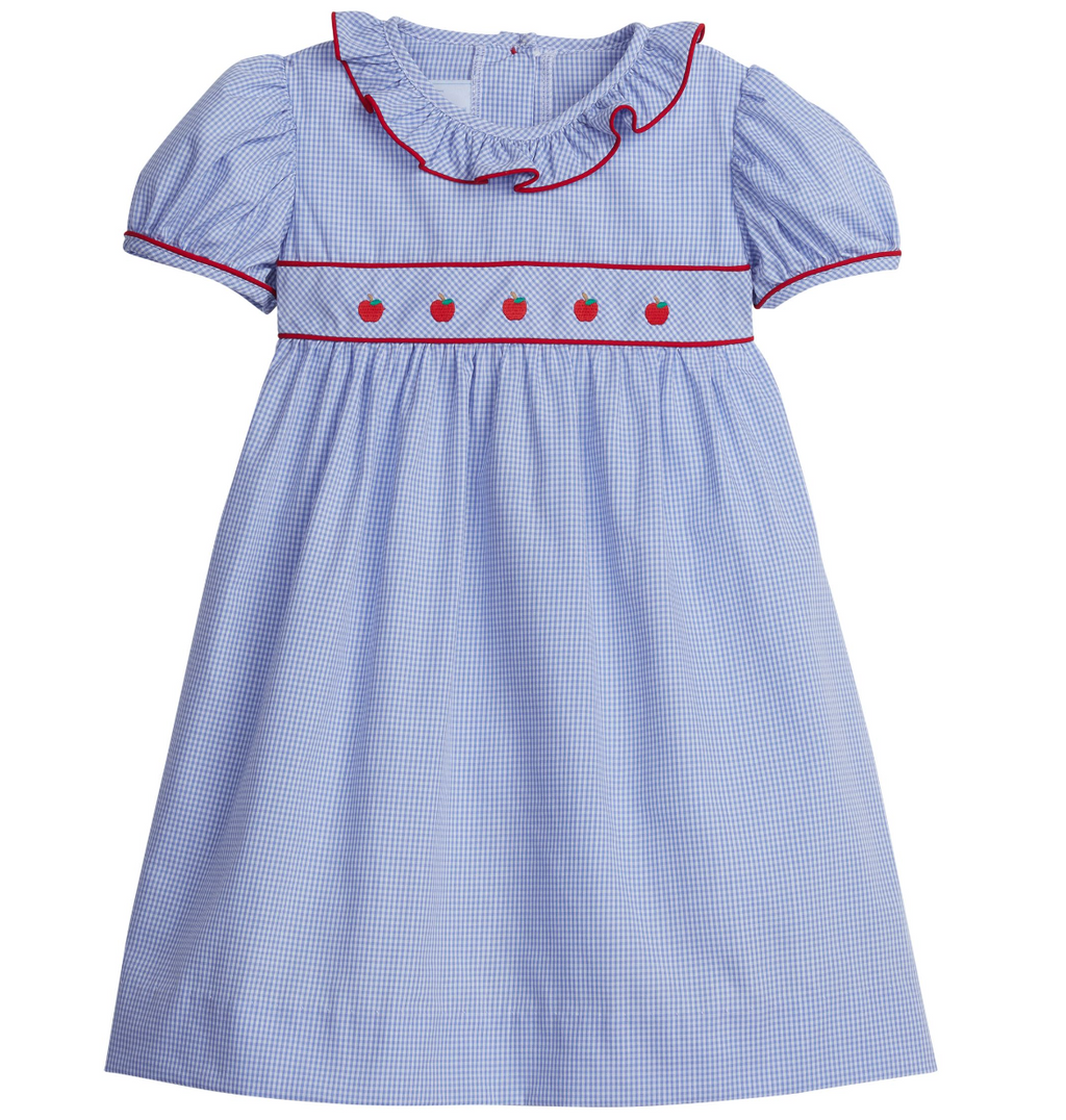 Little English Embroidered Caroline Dress in Apples
