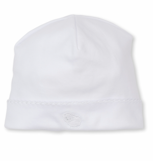 Kissy Kissy Hat in White Pique Sweetest Sheep