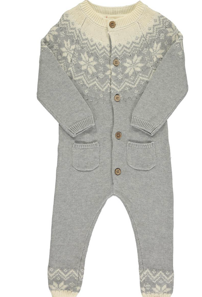 Me & Henry Polar Romper in Grey