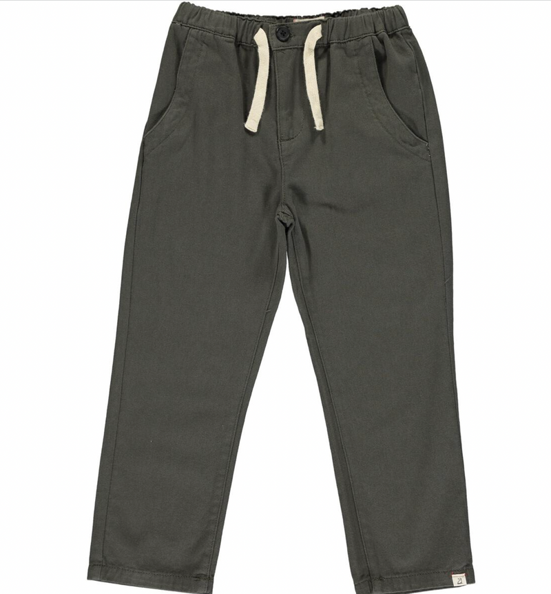 Me & Henry Jay Twill Pants in Charcoal