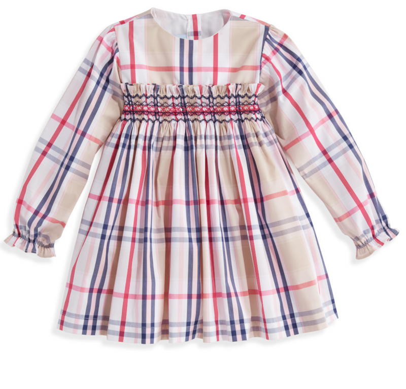 Bella Bliss Smocked Dress in Bouden Plaid