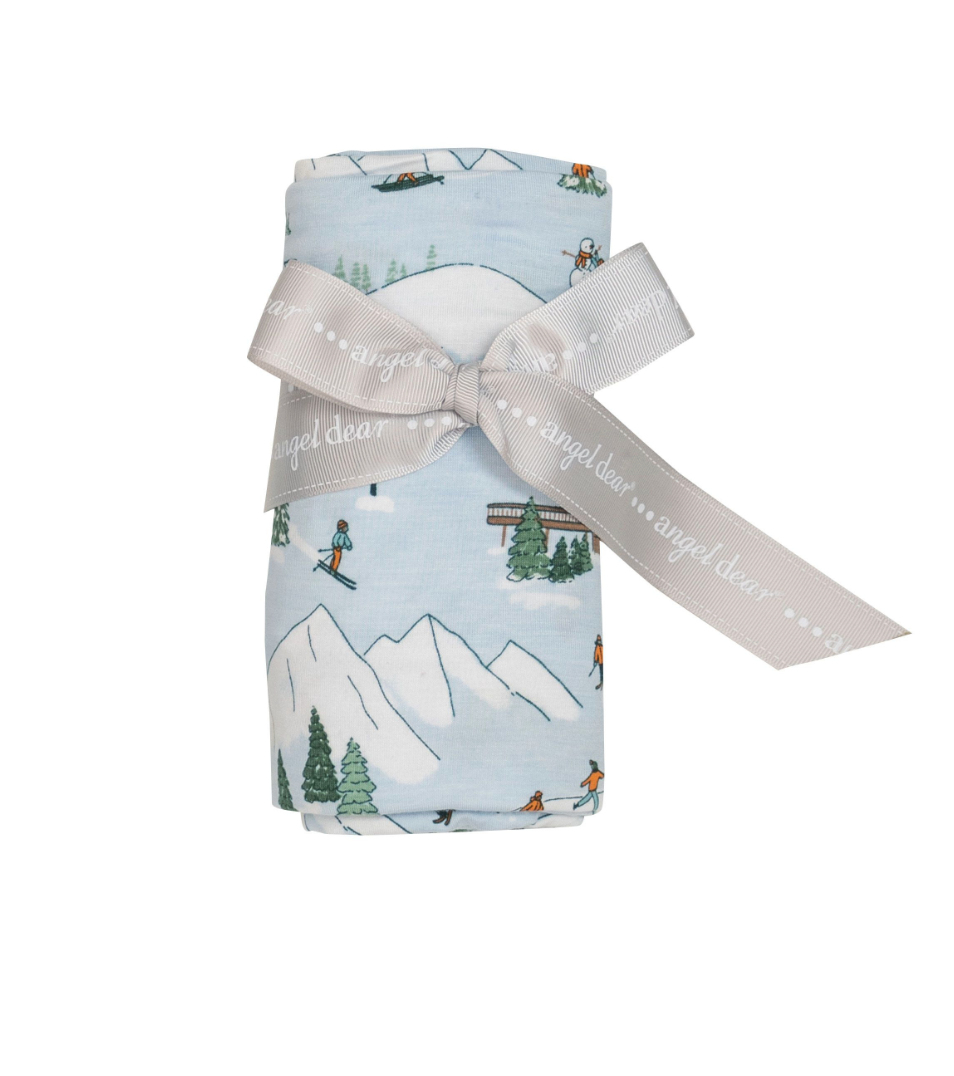 Angel Dear Swaddle Blanket in Winter Fun Skiing