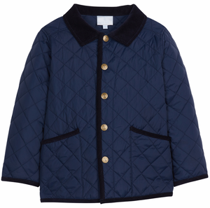 Little English Classic Quilted Jacket in Navy