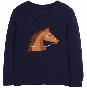 Little English Horse Intarsia Sweater