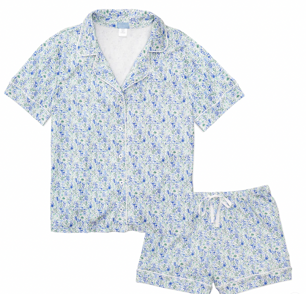 Joy Street Women's Short Pajama Set in Birth Flowers