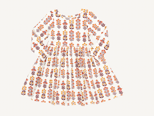Pink Chicken Organic Steph Dress in Fall Field Floral