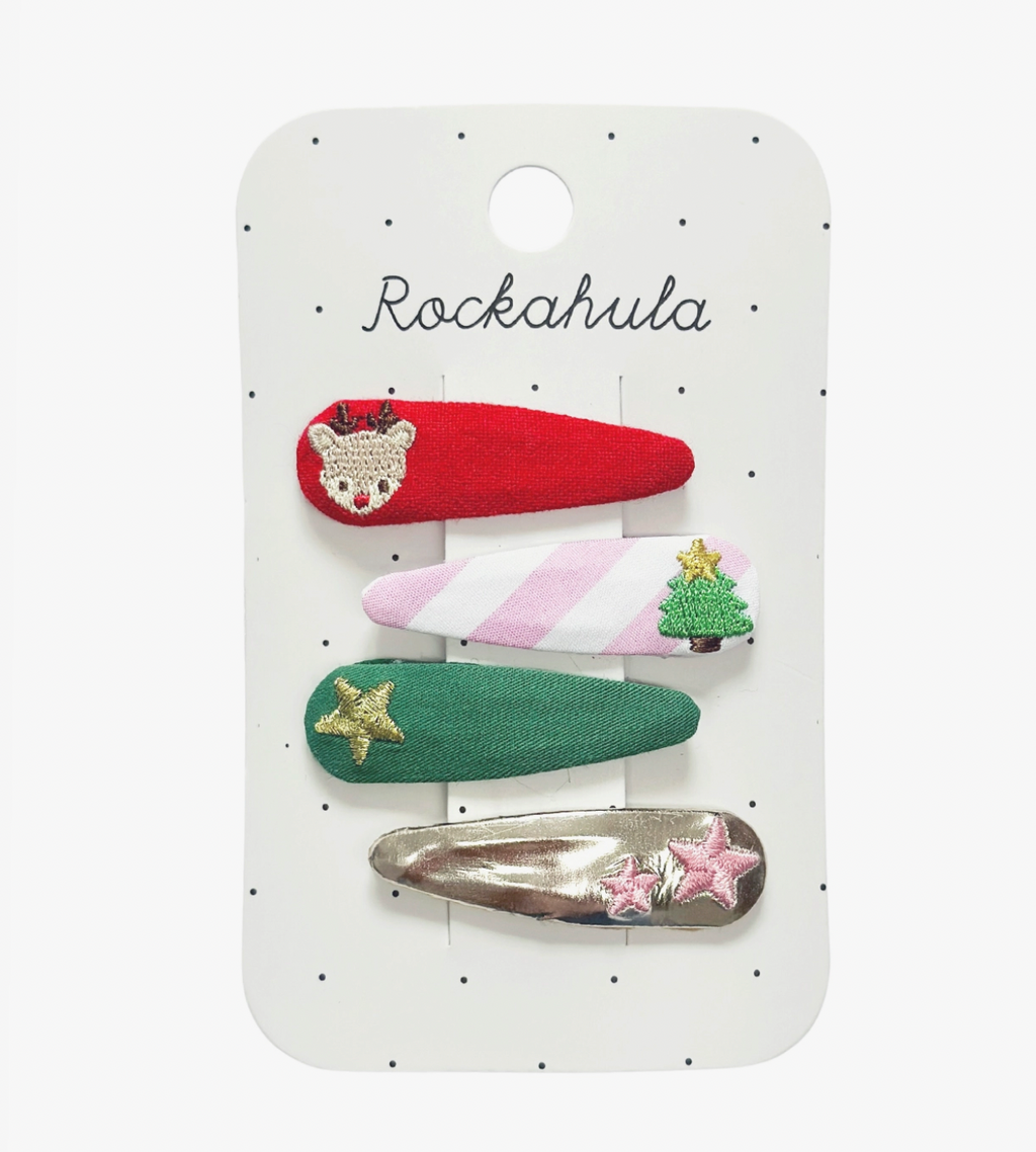 Rockahula Jolly Christmas Embroidered Clips