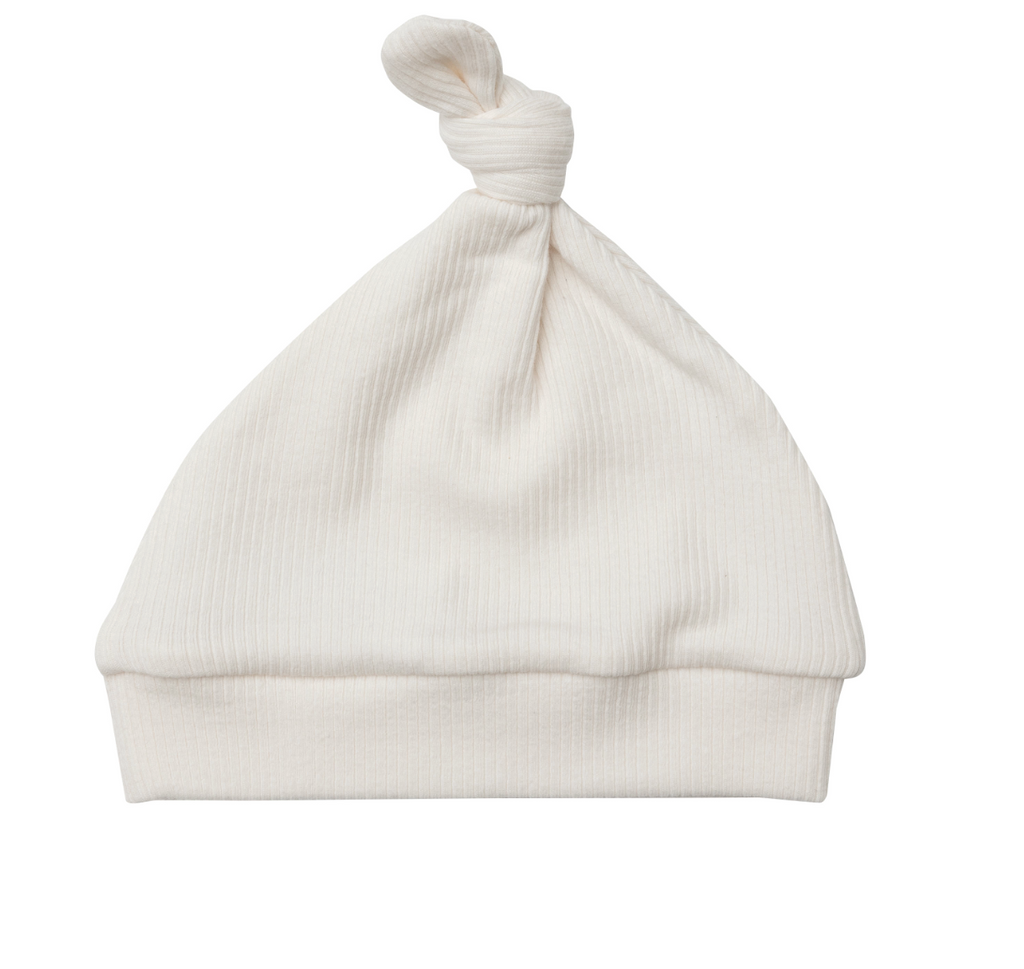 Angel Dear Ribbed Knotted Hat in Sugar Swizzle