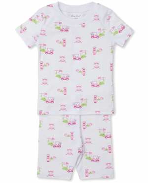 Kissy Kissy Short Pajama Snug Set in Pink Golf Club