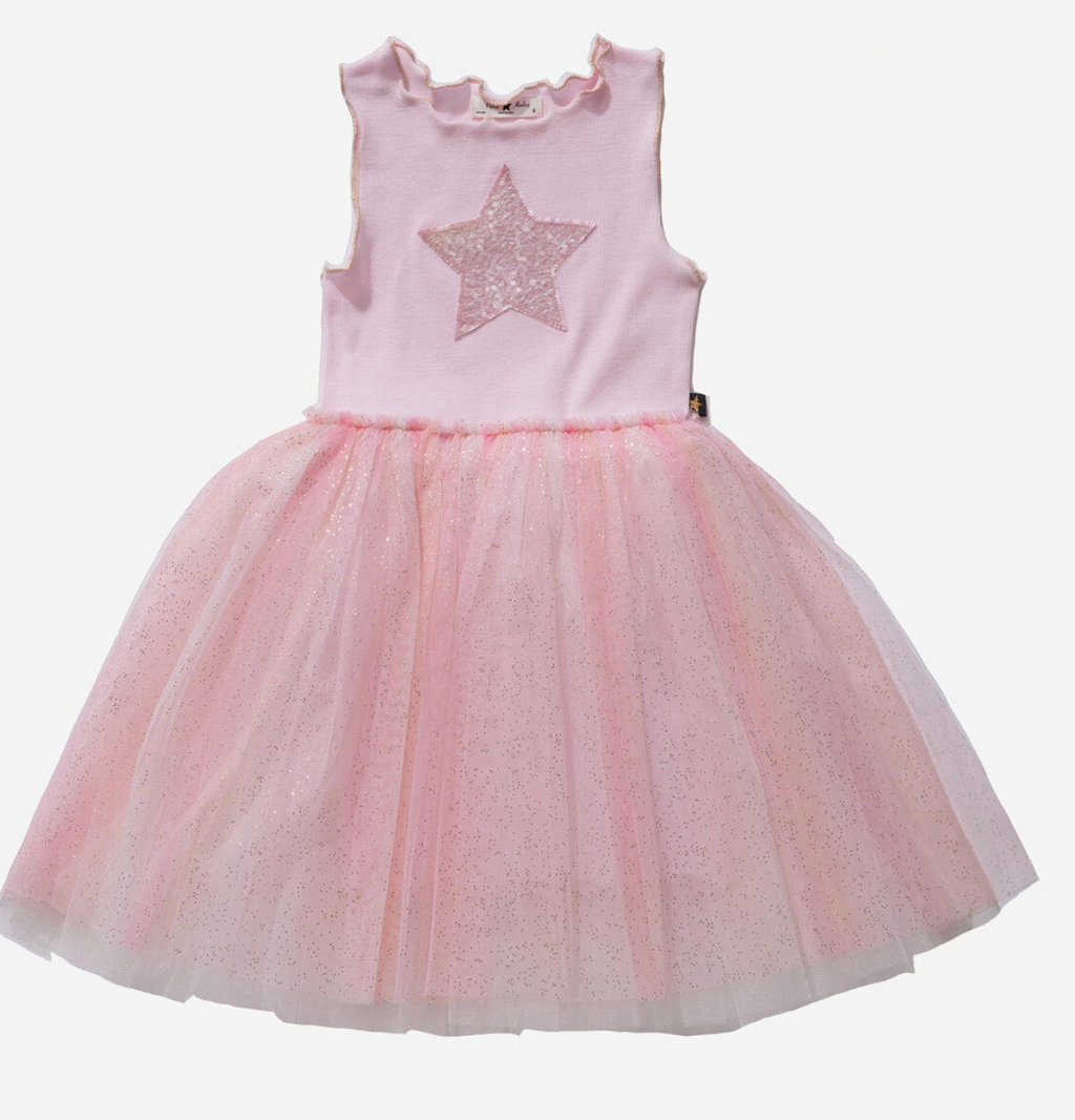 Petite Hailey Star Tutu Dress in Pink