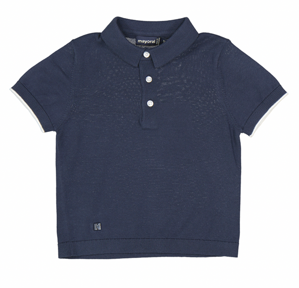 Mayoral Short Sleeve Polo in Navy