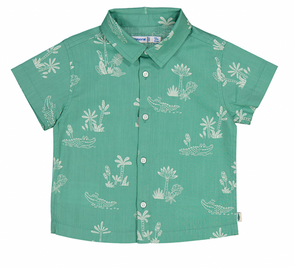 Mayoral Short Sleeve Shirt in Palms and Gators Print