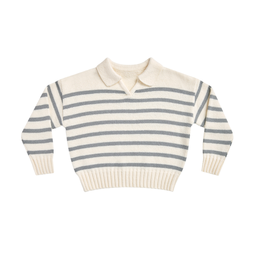 Rylee + Cru Collared Sweater in Ivory