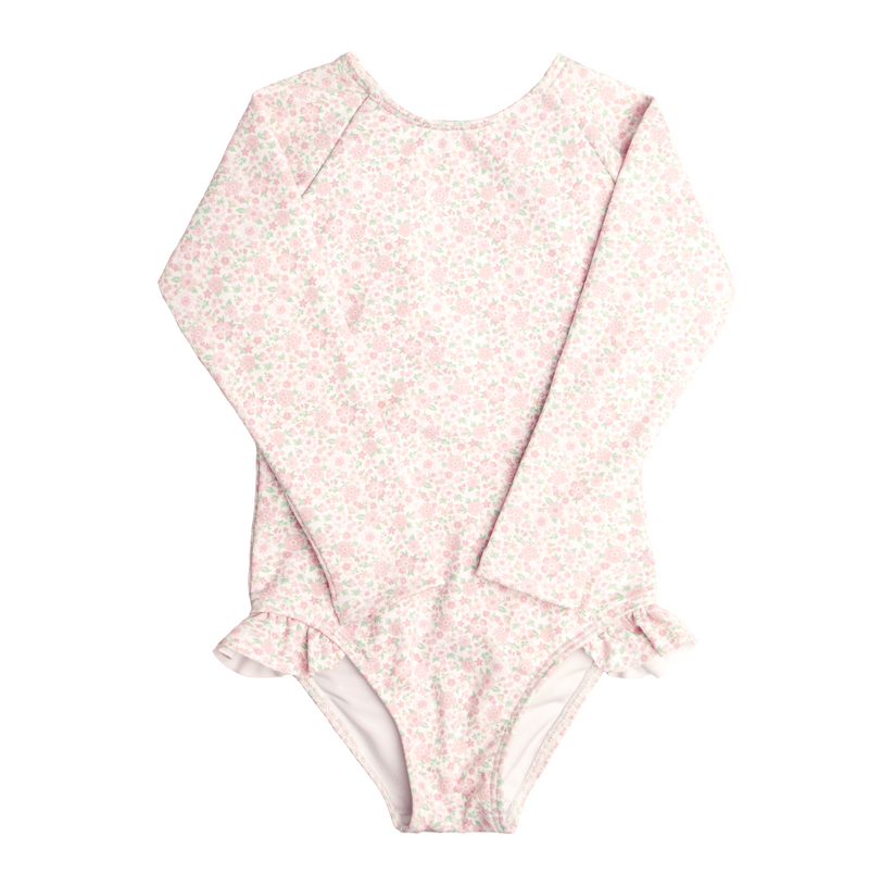 Minnow One Piece Rashguard in Antique Floral